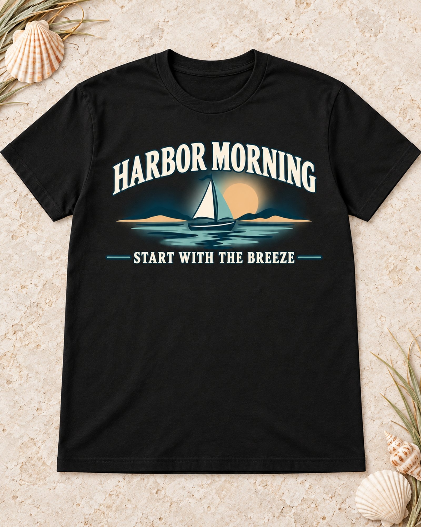 Harbor Morning Start with the Breeze 2D T-Shirt