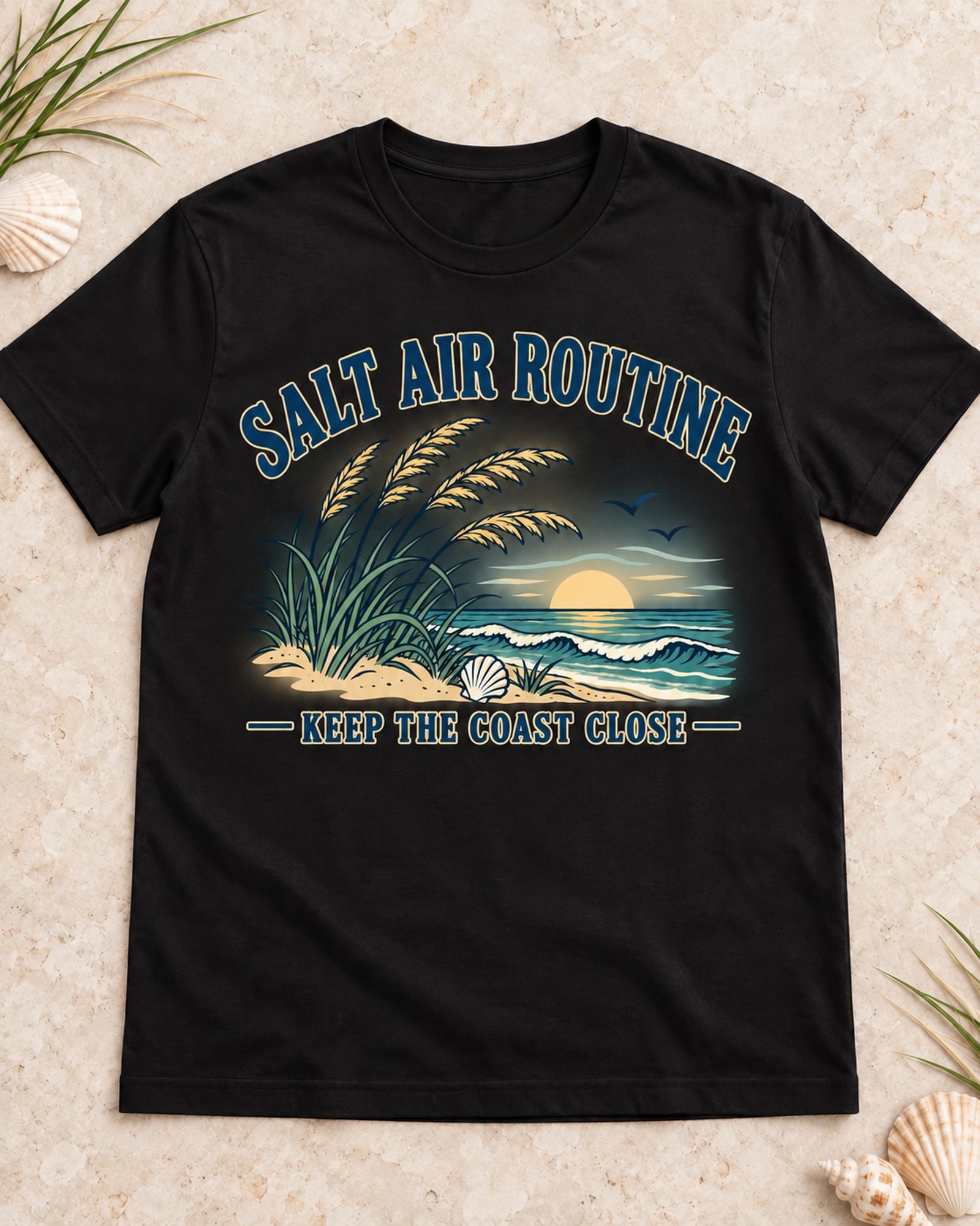Salt Air Routine Keep the Coast Close 2D T-Shirt
