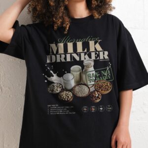 Alternative Milk Drinker Oversized Graphic Tee - Unisex 100% Combed Cotton