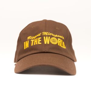 Biggest Micro Penis Embroidered Cotton Hat - Adjustable Unisex Cap by Threadheads