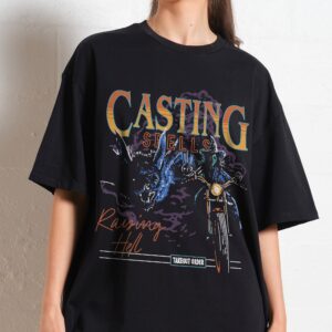 Casting Spells Raising Hell Oversized Graphic Tee Unisex 90s Boxy Fit 100% Combed Cotton