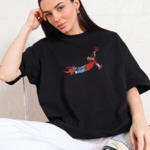 Hell Was Full Oversized Graphic Tee - Unisex 100% Combed Cotton Heavyweight T-Shirt