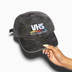 VHS The Future is Now Acid Wash Cotton Hat - Unisex Adjustable Cap