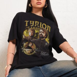 Vintage Tyrion Lannister Oversized Game of Thrones T-Shirt Unisex 90s Boxy Fit Cotton Tee