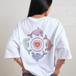 We Love Microplastics Oversized Graphic Tee - Unisex 100% Combed Cotton 275gsm