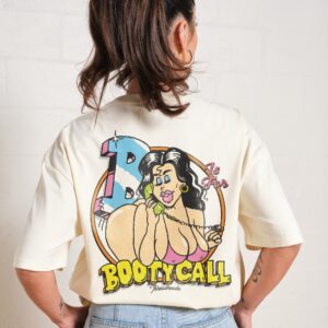 B is for Booty Call Oversized Graphic Tee - Unisex 90s Boxy Fit 100% Combed Cotton