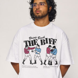 Biff Oversized Graphic Tee by Threadheads - 90s Boxy Fit Unisex 100% Combed Cotton