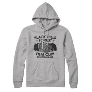 Black Hills Forest Film Club Unisex Pullover Hoodie - Black Cotton Polyester