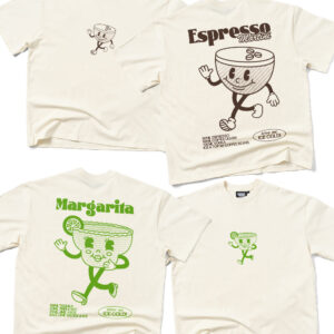Cocktail Oversized Tee Bundle 2-Pack - Espresso Martini Margarita Graphic Tees