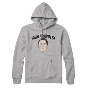 John Travolta Pullover Hoodie - Unisex Cotton Polyester Blend with Kangaroo Pocket