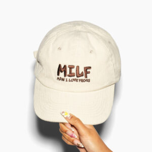 Man I Love Frogs Embroidered Cotton Hat - Adjustable Unisex Cap by Threadheads