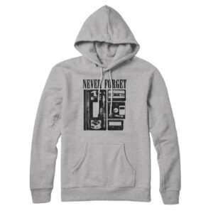 Never Forget Unisex Pullover Hoodie - Soft Cotton Polyester Blend with Kangaroo Pocket