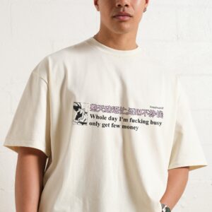 Only Get Few Money Oversized Graphic Tee - Unisex 100% Combed Cotton Heavyweight 275gsm