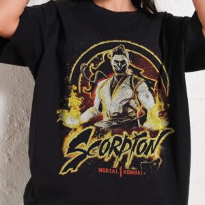 Scorpion Oversized Graphic Tee - Mortal Kombat Collab, 90s Boxy Fit, 100% Combed Cotton