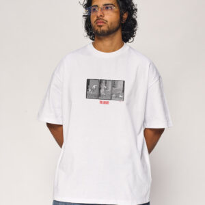 Smurf Noir Oversized Graphic Tee - Official Smurfs Collab, 90s Boxy Fit, Heavyweight Cotton