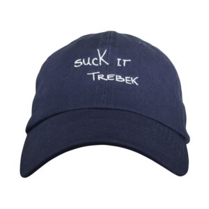 Suck It Trebek Dad Hat - Embroidered Unstructured Cotton Twill Adjustable Cap