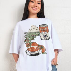 Upsetti Spaghetti Oversized Graphic Tee - 90s Boxy Fit, Heavyweight Cotton, Unisex